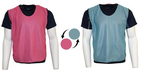 Precision Reversible Mesh Training Bibs, Multi Sport Dual Colour Unisex Design, Football Hockey Rugby, Lightweight and Breathable Polyester, 50 Chest, Adults