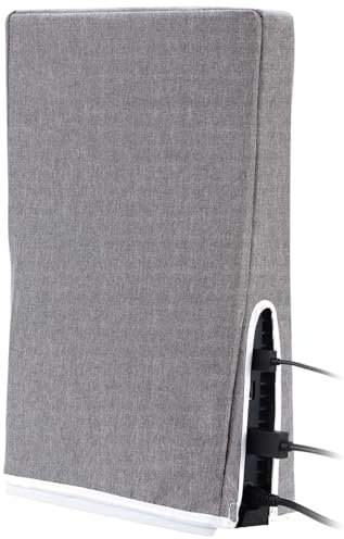 BNREOZA 1 pezzo console impermeabile copertura antipolvere, copertura antipolvere per PS5, protezione antigraffio manica per PS5 console digitale e regolare (grigio)