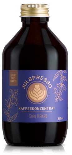 JULSPRESSO Kaffeekonzentrat - Ciao Kakao - warme Kaffeegetränke und Eiskaffee für ca. 25 Tassen Kaffeegetränk pro Flasche (Ciao Kakao)