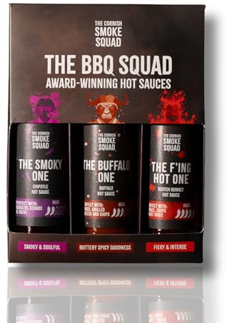 BBQ Hot Sauce Gift Set | 3 Hot Sauces | Chipotle, Buffalo, Scotch Bonnet