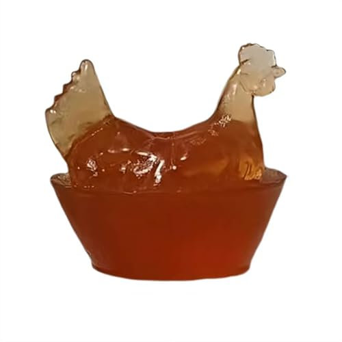 pulunto Mini gallinas de cristal cubiertas en nidos, decoración vintage de granja, cuenco decorativo con tapa, regalos de Pascua, gallina de vidrio estilo depresión en nido de pollo salero