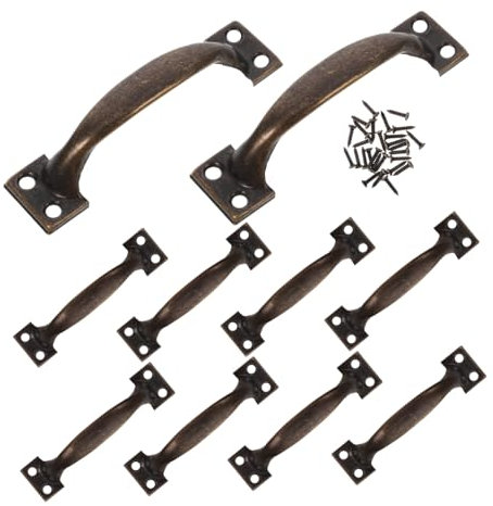 NUOBESTY 10stücke Türgriff Vintage Schiebetürgriffe Bügelschrankgriffe Außengriffe Fliegengittertürgriffe Garagentorgriffe Türgriffe Schubladengriffe Griffe Für Türen Kommoden