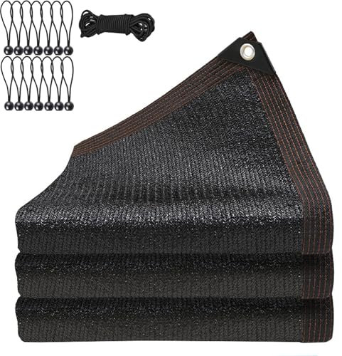 Schattierungsnetz, Sonnenschutznetz 6x6m Garten Gewächshaus Schattennetz mit ösen, 90% Shading Rate Uv-Beständiges, Sonnensegel für Garten Außen Pflanze, mit Bindeseil