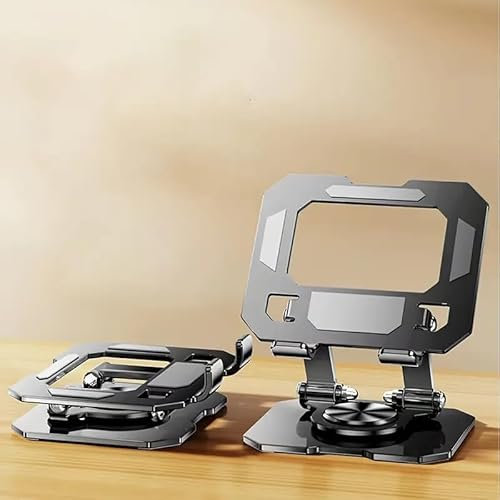 Maideduo Tablet Stand, 360° Adjustable iPad Stand Holder Foldable Fits iPad Stand for Desk Rotating Portable Monitor Stand for Tablets/PS/mobilephones/Switch and other 4.7-12.9 Device (Black)