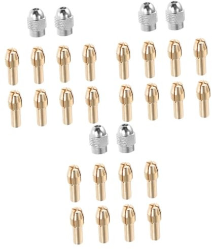 DIYEAH 3 Ensembles Kit de Accessoires de Perçage Laiton pour Perceuse Électrique Comprend Écrous Manchons de Serrage Outils pour Diy Projets de Bricolage