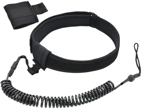 Zegaqae Snowboard Sicherheitsleine mit Schnur | Bodyboard Leash - Einziehbare Schlauch Schnellverschluss Hardware Verbindungen Karabiner Gurt Lanyard für Kanufischen Angeltour Surfen und Fluss