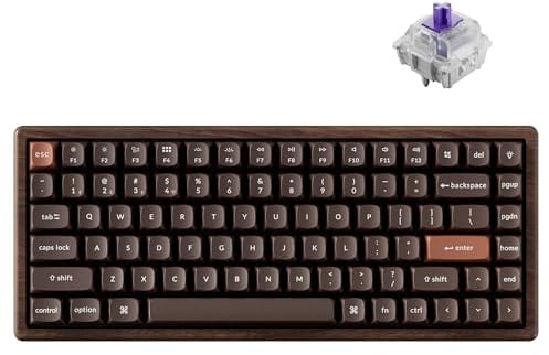 Keychron K2 HE Rapid Trigger Wireless Tastatur 2,4 GHz & Bluetooth mit Hall-Effekt-Schaltern von Gateron (Double-Rail-Magnet-Schalter), RGB, kompatibel mit Mac, Windows und Linux (komplett aus Holz)