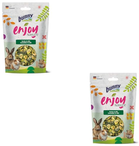 Bunny EnjoyNature Gurke & Dill | Doppelpack | 2 x 40 g | Ergänzungsfuttermittel für Zwergkaninchen & Nagetiere
