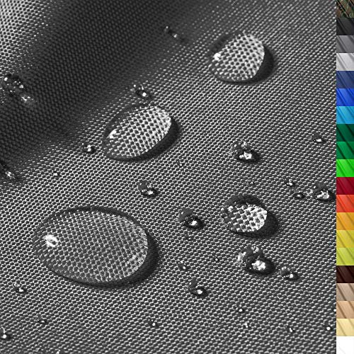 1buy3 Monaco Tissu Polyester imperméable | 160cm x 100cm | 12.000 mm Colonne d'eau | Couleur 18 | Graphite | Tissu Polyester 160cm Largeur au mètre imperméable EXTÉRIEUR