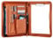 ONVAYA® Konferenzmappe A4 | cognac | Aktenmappe | Businessmappe | Schreibmappe Block | strapazierfähiges Kunstleder | Portfolio Mappe | Metallplatte für Gravur | Dokumentenmappe (Cognac)