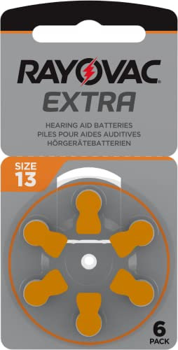 60 Rayovac Extra Nr 13 Batterie Zinc Air (P13 PR48 ZL2) pour appareils auditifs avec 2 chiffons de nettoyage LUXTOR® pour appareils auditifs et otoplastiques