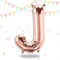 FUNXGO Folienballon Buchstaben Rosegold J - Buchstaben Luftballon Klein J - ca. 40cm Nur Luftfüllung - Ideal für Geburtstag, Hochzeit & Party Deko - Ballon Buchstabe J Rosegold