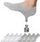 Falechay Füsslinge Damen Sneaker Socken Herren Füßlinge Footies 8 Paar Anti Rutsch Baumwolle weiß grau 35-38