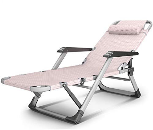 Fauteuil Lounge Gravité zéro de Textoline, chaises de Pont Pliantes Accoudoir de Massage Plus Large Relax de fauteuils inclinables réglables en Fauteuil de Repos avec fauteuils 200KG en Rose