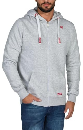 riverso Sweatjacke Herren mit Kapuze Reißverschluss Regular Fit RIVNoah | Kapuzenjacke Hoodie Kapuzenpullover Braun Rot Blau Schwarz Grün Grau Beige S M L XL XXL 3XL 4XL 5XL