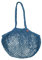 Legami - Borsa a Rete in Cotone Blue 35 x 65 cm, Resistente, Pratica, Ecologica, per Piscina, Scuola, Giochi da Spiaggia, Teli Mare e Spesa