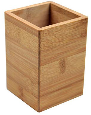 Pen Holder,Bamboo Wood Desk Pencil Holder Stand Multi Purpose Use Cup PotDesk Pot Bamboo
