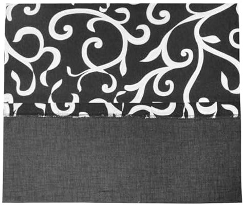 Russo Tessuti Coprifornello Maxi Piano Cottura Copri Fuochi Ghirigori Vari Colori New-Nero