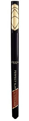 L'Oréal Paris Eyeliner mit präziser Filzspitze für den perfekten Lidstrich und unwiderstehliches Augen Make-up, Super Liner Perfect Slim, Nr. 03 Brown (Braun), 1 Stück
