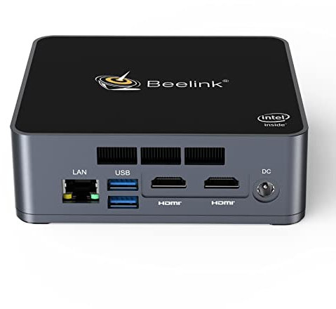 Beelink U59 Mini PC Windows 10 Pro, 11th Gen Processor (Up to 2.9GHz) 16GB RAM 512GB SSD, 60Hz 4K UHD, Dual HDMI, USB 3.0, Dual Band WiFi, Gigabit Ethernet, BT 4.2, Auto Power On