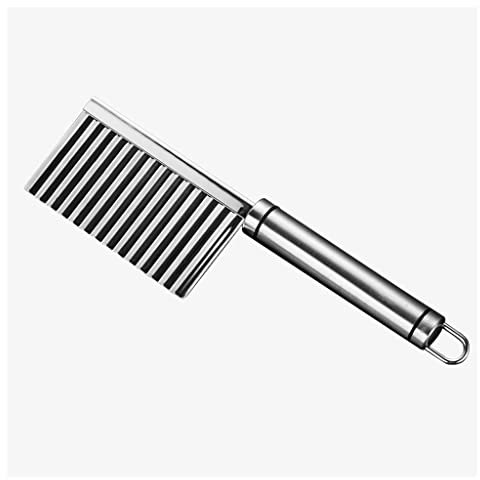 Coltello Wave Coltello da taglio in acciaio inox taglierina vegetale con impugnatura con fori appeso coltello a corto d'onda frutta affettare coltello frittella francese coltello Tagliapatate Fritte