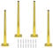 Cjueiom 16 Inch / 40cm Straight Furniture Legs Gold Sofa Legs Set of 4, Mid-Century Couch Legs Heavy Duty Coffee Table Legs, Conical Chair Feet Metal Cabinet Legs Replacement for Cupboard Ottoman