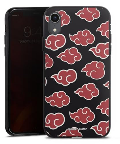 DeinDesign Silikon Hülle kompatibel mit Apple iPhone Xr Case schwarz Handyhülle Naruto Shippuden Pattern Akatsuki