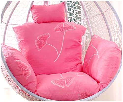 BDMFJY HäNgesessel Kissen, Single Sitzkissen HäNgesessel 1 Personen, Ultra Dick Anti-Verformung Auflagen & Polster FüR Schwingsessel, Outdoor Indoor HäNgesessel Polsterauflage,Rosa