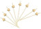 AILEXI Cocktail-Sticks 100 Zählungen Zahnstocher Aus Holz Partyzubehör RÜSchen Fingerfood Obst Sandwich Knabbereien - Goldene Sterne