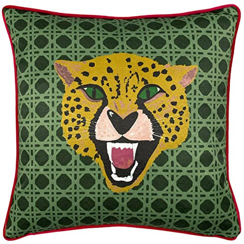 furn. Untamed Polyester Filled Cushion, Polyester, Green