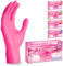 ARNOMED® Guanti nitrile XS Rosa [100 pezzi] - Guanti monouso senza polvere e lattice - Guanti plastica usa e getta dermanytril - Per cucina, pulizia casa, alimenti e tattoo XS, S, M, L, XL