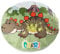 NICI Kissen Dino Fossily 32 x 26 cm – ovales Kuschelkissen mit Dinosaurier-Motiv, Wendefunktion & Glow In The Dark-Effekt, Dekokissen für Kinder & Erwachsene, 48820, tolle Geschenkidee, bunt