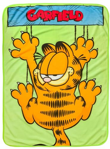 Silver Buffalo Garfield - Manta de Forro Polar para Colgar de 114 x 152 cm