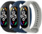 Vancle 3 Stück Armband für Xiaomi Mi Band 7, Weiches Silikon Sport Wasserdicht Ersatzarmband für Xiaomi Mi Band 7 Damen Herren (Schwarz/Navyblau/Grau)