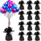12 Stück Ballongewichte für Heliumballons Luftballons, Folie Ballon Beschwerer Ballongewicht für Hochzeit Geburtstag Party Ballons Dekoration (schwarz)
