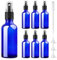 DONQL 6Pièce Flacon Vaporisateur Vide 50ml,Spray Vide Verre,Flacons et Vaporisateurs Vides de Voyage,Bouteille Spray Vide avec Entonnoir Goutteurs，Parfum Huiles Essentielles Cosmétiques Bleu