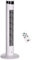 HOMCOM Ventilador de Torre Bajo Consumo Oscilante 45W con Control Remoto Temporizador de 12 h 3 Velocidades 3 Modos Pantalla LED y Asa de Transporte para Dormitorio Ø31,5x93 cm Blanco