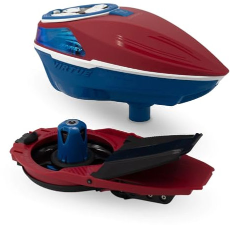 VIRTUE Spire V Loader Patriot Paintball High-End Cal.68 Hopper Spire 5 Duale Sensor-Technologie red Blue