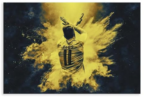 WeBert Marco Reus Leinwand-Poster, Schlafzimmer, Dekoration, Sport, Landschaft, Büro, Raumdekoration, Geschenk, ungerahmt, 30 x 45 cm