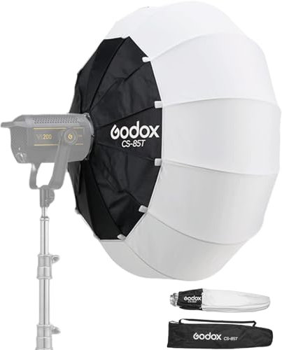 Godox CS-85T Softbox pieghevole professionale da 85 cm/33,4 pollici con lanterna a sgancio rapido con supporto Bowen standard per fotografia in studio Ritratto Streaming live