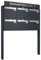 Frabox Briefkastenanlage 6fach Briefkasten personalisiert freistehend XXL Standbriefkasten RAL 7016 Postkasten Standfuß anthrazit-grau Mehrfamilienhaus Gewerbe ohne Zeitungsfach Made in Germany LUIS