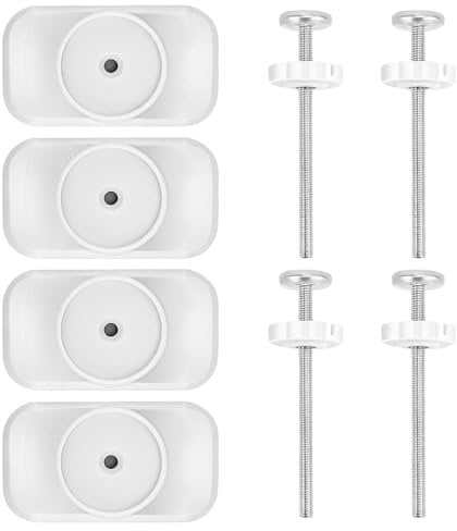 Lotvic 8 Pcs Baby Gate Extension Kit, 4 Pcs Baby Gate Wall Protector with 4 Pcs Pressure Mounted Baby Gate Threaded Spindle Rods for Baby Gate Extension, Stair Gate Extension, Pet & Dog Gate Extension