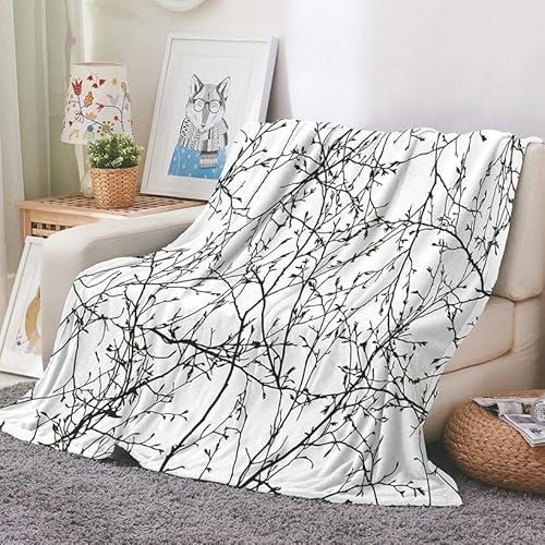 EHOMERY Kuscheldecke Orientalisch Decke Sofaüberwurf Dicke Kuscheldecke Warm Extra Warme Decke Geäst Klimaanlagen-Decke Dekorative Weiche Kuscheldecken 150x100cm