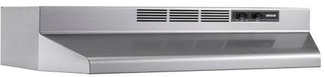 Broan-NuTone 4136SF 36-Inch Fingerprint Resistant Ductless Under-Cabinet Range Hood, 36, Stainless Finish with PrintGuard