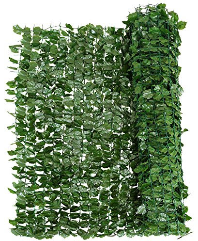 RELAX4LIFE Clôture Décorative en Feuillage Artificielle 150X240CM, Mur Végétal avec Feuilles de Lierre en Polyester Protection UV, Haie Artificielle Brise Vue pour Ameublement Extérieur