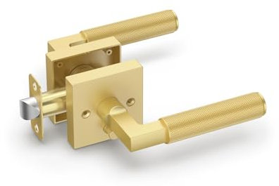 Asidrama 1 paquete de manijas de puerta doradas de privacidad, manija de puerta con pomos de puerta para interiores para dormitorio o baño, manijas de puerta resistentes interiores con cerraduras para