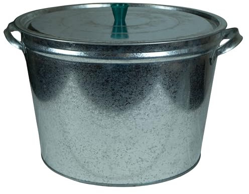 Zinkeimer in verschiedenen Größen Ascheeimer Gartenhelfer 5-32L Verschiedene Formen rustikaler Stil (25L Tank)