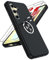 LeYi Funda para Samsung Galaxy S24 FE con 2× Protector de Pantalla, Carcasa con 360 Grados Metálico Anillo Hard PC Silicona Antigolpes Case, Negro