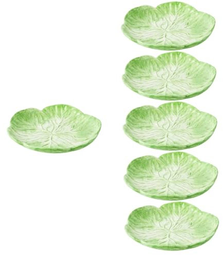 Mikinona 6 Stk Kohl Platte teller für kinder kinderteller obstplatte Restaurantgeschirr easy putz Pizzateller Kleinkinder Mini-Bonbons kinder besteck Kindergeschirr Cartoon-Schüssel Keramik