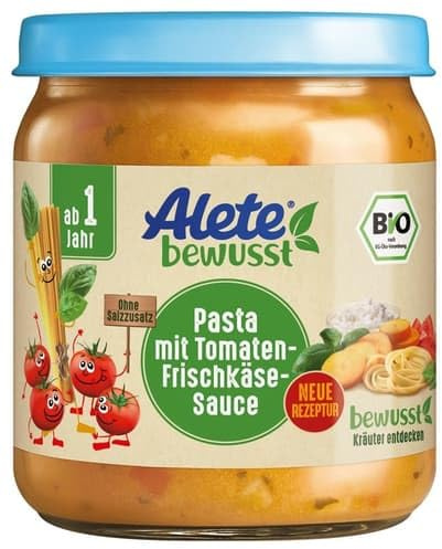 ALETE bewusst Bio Pasta mit Tomaten-Frischkäse-Sauce ab 1 Jahr 250g (0.25 kg)